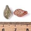 Picasso Baking Paint and Golden Metal Enlaced Glass Beads DGLA-T004-49M-3