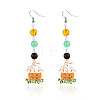 Alloy Enamel Dangle Earrings FS-WGFB6AD-04-3