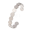 201 Stainless Steel Cuff Bangles for Women Flat Round with Cross & Butterfly & Heart & Star & Flower BJEW-T024-01E-P-2