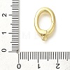Rack Plating Oval Brass Spring Gate Rings KK-Z086-53G-02-3