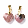 Natural Rhodonite Pendants G-C023-07D-2