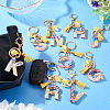 Alloy Resin Polygon Keychains KEYC-TADJ0002-03G-K-4