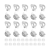 Unicraftale 30Pcs Half Round Brass Clip-on Earring Findings KK-UN0001-91P-1