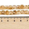 Heated Natural Citrine Beads Strands G-B175-C06-6x6mm-5