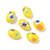 Handmade Millefiori Glass Beads LAMP-U004-02C-1