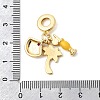 Brass Enamel European Dangle Charms KK-Z150-12G-3
