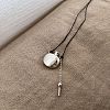 Alloy Pendant Black Waxed Cord Necklaces for Women WG8C0D7-02-1