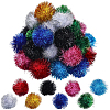 32Pcs 8 Colors Faux Fur Soft Sequins Pompom Ball DIY-SC0033-96-1
