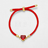 Adjustable Cotton Cord Slider Bracelets WGB6805-03-1