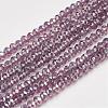 Electroplate Glass Beads Strands EGLA-D020-3x2mm-81-1