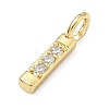 Brass Micro Pave Clear Cubic Zirconia Pendants KK-I476-01G-I-2