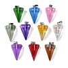 Spray Painted Glass Pendants X-GLAA-Z007-03-1