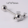 304 Stainless Steel Tongue Rings WG96350-07-1