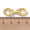 Rack Plating Brass Micro Pave Clear Cubic Zirconia Fold Over Clasps KK-NH0002-03A-G-3