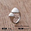 Irregular 304 Stainless Steel Cuff Open Rings for Women AJ8758-3-1