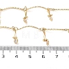 Handmade Brass Curved Bar Link Chains KK-F871-61G-2
