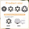 8Pcs 4 Styles Alloy Cufflinks HJEW-PH02564-2