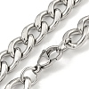 Non-Tarnish 201 Stainless Steel Cuban Link Chain Necklaces for Women and Men NJEW-F322-03P-04-1