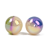 Two Tone Opaque Acrylic Beads OACR-B051-02B-2