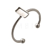 304 Stainless Steel Open Cuff Ring Components STAS-M057-01A-P-1