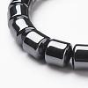 Non-magnetic Synthetic Hematite Beads Stretch Bracelets BJEW-G556-02-2
