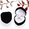 Valentine's Day Velvet Ring Storage Boxes AJEW-CL0004-89A-7