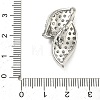 Leaf Brass Micro Pave Cubic Zirconia Enhancer Shortener Bails KK-F934-07D-P-3