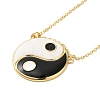 Brass Enamel Pendant Necklace NJEW-Q320-02A-G-2