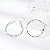 Tarnish Resistant 201 Stainless Steel Hoop Earrings EJEW-F188-24P-A-1