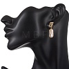 Rectangle Natural Keshi Pearl Dangle Stud Earrings EJEW-JE06975-4