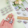 Platinum Tone Alloy Rhinestone Butterfly Cabochons DIY-FG0009-98A-3