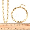 304 Stainless Steel Oval Link Chain Bracelet & Necklace Jewelry Sets SJEW-L199-03G-5