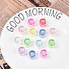 UV Plating Transparent Acrylic European Beads OACR-M027-02C-1
