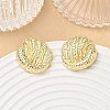 Brass Stud Earrings KK-CBAD851-30G-1