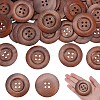 40Pcs 4-Hole Wood Buttons BUTT-UN0001-39-1