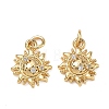 Brass Micro Pave Cubic Zirconia Charms CU-CBAF0F8-17D-G-1