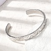 304 Stainless Steel Cuff Bangles for Women Men BJEW-H644-05P-2