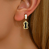 Stainless Steel Romantic Eight-shaped Hoop Earrings KF3833-1-2