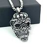 Punk Retro 304 Stainless Steel Skull Pendant Necklaces for Men LS-CH2571-5