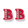 Spray Painted Zinc Alloy Slide Charms ALRI-WH0005-13B-2
