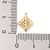 Rhombus Brass Pave Clear Cubic Zirconia Mutil-Strand Links ZIRC-R021-01E-G-3