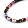 Handmade Polymer Clay Heishi Beads Stretch Bracelets BJEW-JB05307-3