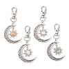 4Pcs Moon & Sun Alloy Pendant Decorations HJEW-JM01596-1