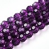 Baking Paint Transparent Glass Beads Strands DGLA-A035-T6mm-A09-2