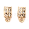 Brass Micro Pave Clear Cubic Zirconia Charms KK-U028-17G-1