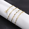 Brassl Twisted Bar Link Chain Necklaces for Men Women NJEW-G160-15G-2