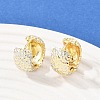 Brass Enamel Hoop Earrings EJEW-D336-02G-1