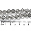 Electroplate Transparent Glass Beads Strands EGLA-I019-PL02-5