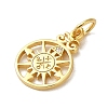 925 Sterling Silver Pave Clear Cubic Zirconia Compass Charms STER-K180-02G-2