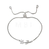 Adjustable Brass Micro Pave Clear Cubic Zirconia Box Chain Slider Bracelets BJEW-C156-09P-03-4